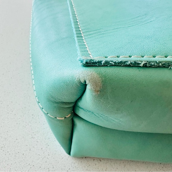 EUC Portland Leather Goods Mint Mini Crossbody Tote - Picture 6 of 7